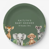 Wild One Jungle Safari Baby Dusche Pappteller (Vorderseite)