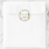 Wild One Jungle Safari Baby Dusche Runder Aufkleber (Tasche)