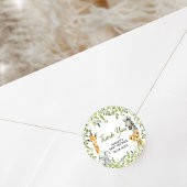 Wild One Jungle Safari Baby Dusche Runder Aufkleber