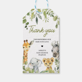 Wild One Jungle Safari Baby Duwer Fevor Tags Geschenkanhänger