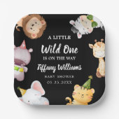 Wild One Jungle Safari Baby Shower Party Pappteller (Vorderseite)
