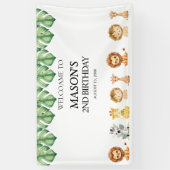 Wild One Jungle Safari Birthday for Boys Banner (Vertikal)