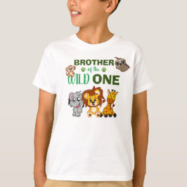 Wild One Jungle Safari Bruder erster Geburtstag T-Shirt