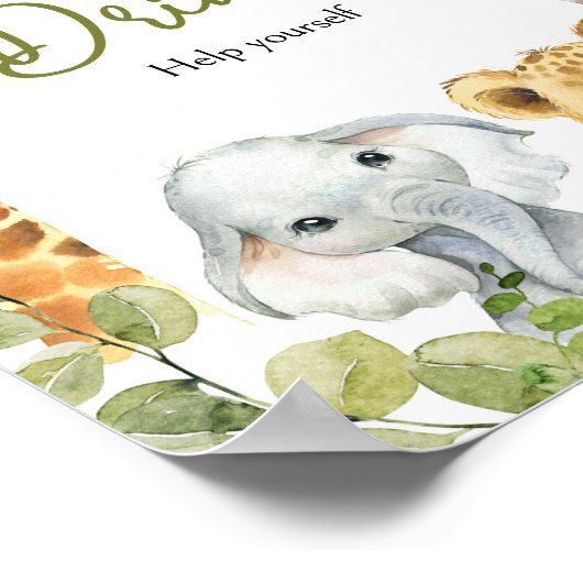 Wild One Jungle Safari Drinks Poster (Ecke)