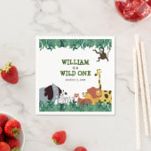 Wild One Jungle Safari Erster Geburtstag Serviette (Beispiel)