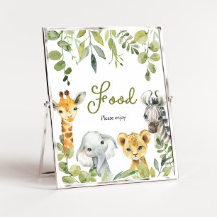 Wild One Jungle Safari Food Poster