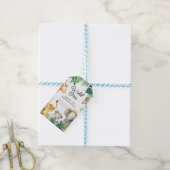 Wild One Jungle Safari Geburtstag Geschenkanhänger (Mit Garn)