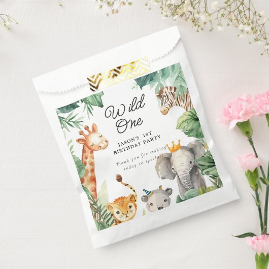 Wild One Jungle Safari Geburtstag Geschenktütchen (Versiegelt)
