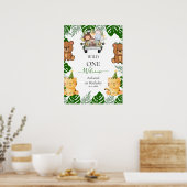 Wild One Jungle Safari Geburtstag Poster (Küche)