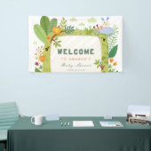 Wild One Jungle Safari Green Baby Boy Baby Shower Banner (Messeveranstaltung)