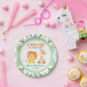 Wild One Jungle Safari Kinderdusche Sprinkle Pappteller (Party)