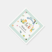 Wild One Jungle Safari Tier 1. Geburtstag Serviette (Ecke)