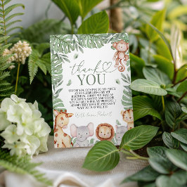Wild One Jungle Thank You Card Einladung