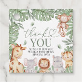 Wild One Jungle Thank You Tag Geschenkanhänger (Vorderseite)