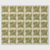 Wild One Jungle Theme Geburtstagsdesign Geschenkpapier (Flach)