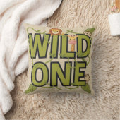 Wild One Jungle Theme Geburtstagsdesign Kissen (Decke)