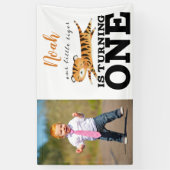 Wild One Jungle Tiger 1. Geburtstag Foto Banner (Vertikal)