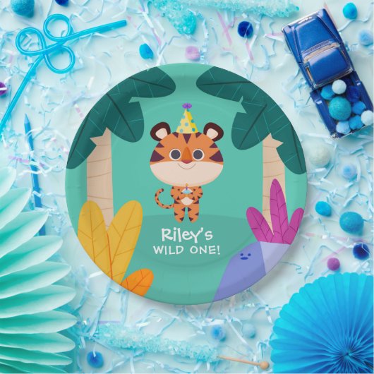 Wild One Jungle Tiger Pappteller (Party)