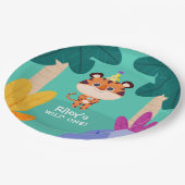 Wild One Jungle Tiger Pappteller (Schrägansicht)