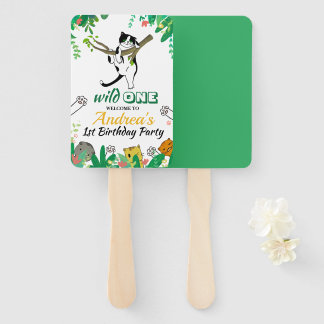 Wild One Kitty Cat Kitten 1. Geburtstag Fächer