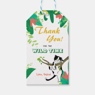 Wild One Kitty Cat Kitten Einladung zum 1. Geburts Geschenkanhänger