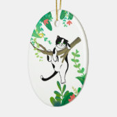 Wild One Kitty Cat Kitten Einladung zum 1. Geburts Keramik Ornament (Links)