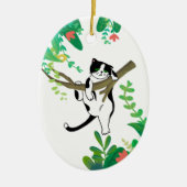 Wild One Kitty Cat Kitten Einladung zum 1. Geburts Keramik Ornament (Vorne)