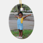 Wild One Kitty Cat Kitten Einladung zum 1. Geburts Keramik Ornament (Hinten)