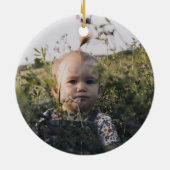 Wild One Kitty Cat Kitten Einladung zum 1. Geburts Keramik Ornament (Hinten)