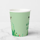 Wild One Kitty Cat Kitten Einladung zum 1. Geburts Pappbecher (Links)