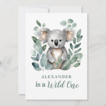 Wild One Koala Animal Child's 1. Geburtstag