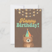 Wild One: Kommen Sie zu uns für einen Roaring 1. G Dankeskarte (Rückseite)