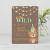 Wild One: Kommen Sie zu uns für einen Roaring 1. G Einladung (Stehend Vorderseite)