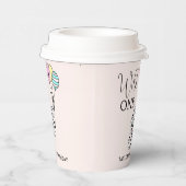 Wild One | Leopard Balloon Girl 1. Geburtstag Pappbecher (Rechts)