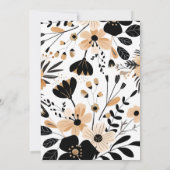 Wild-One-Leopard-Blüte Einladung zum 1. Geburtstag (Rückseite)