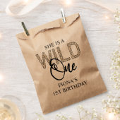 Wild One Leopard erster Geburtstag Geschenktütchen (Ausgeschnitten)