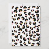 Wild One Leopard Pink Party Animals 1st Birthday Einladung (Rückseite)