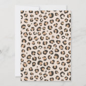 Wild One Leopard Print 1. Geburtstag Einladung (Rückseite)
