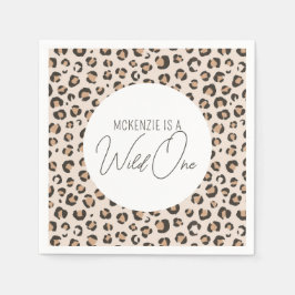 Wild One Leopard Print 1. Geburtstag Serviette