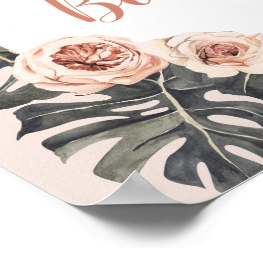 Wild One Leopard Print Birthday Guest Book Sign Poster (Ecke)