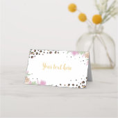 Wild One Leopard Print Birthday Party Platzkarte (Vorderseite)