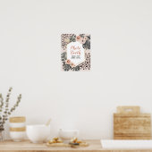 Wild One Leopard Print Girl's Birthday Foto Booth Poster (Küche)