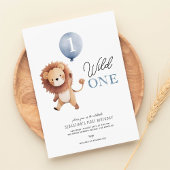 Wild One Lion 1. Geburtstag Einladung