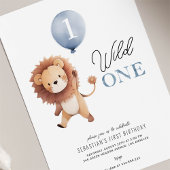 Wild One Lion 1. Geburtstag Einladung