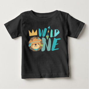 Wild One Lion and Arrow Boho Ein Jahr alt Baby T-shirt