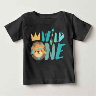 Wild One Lion and Arrow | Boho | Ein Jahr alt Baby T-shirt