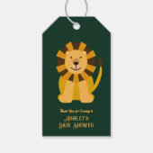 Wild One Lion Baby Shower Jungle Safari Gefallen Geschenkanhänger (Vorderseite)