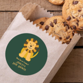 Wild One Lion Baby Shower Jungle Safari Gefallen Runder Aufkleber