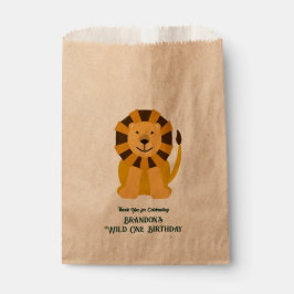 Wild One Lion Birthday Party Jungle Safari Geschenktütchen