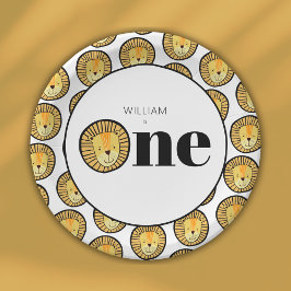 Wild One Lion Boys 1. Geburtstag Pappteller
